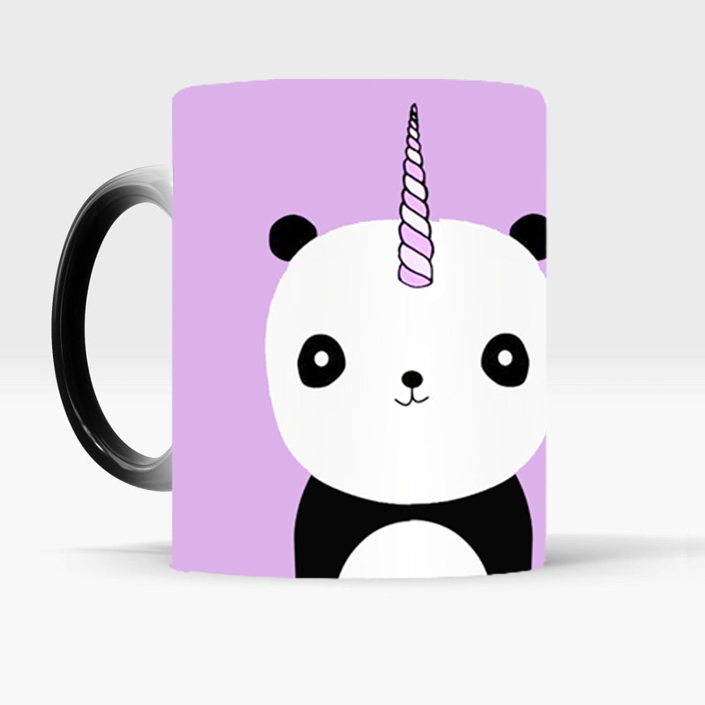 Kawaii Panda Magic Mug Cute Panda Bear Face Heat Color Change Creative  Pandas Animal Kid Gifts Home Decal Ceramic Cups 11oz