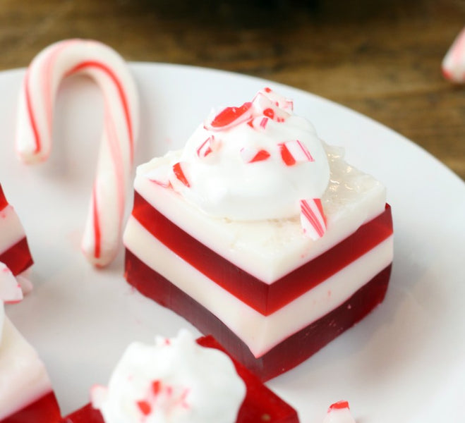 Christmas Treats - Candy Cane Jell-O Shots