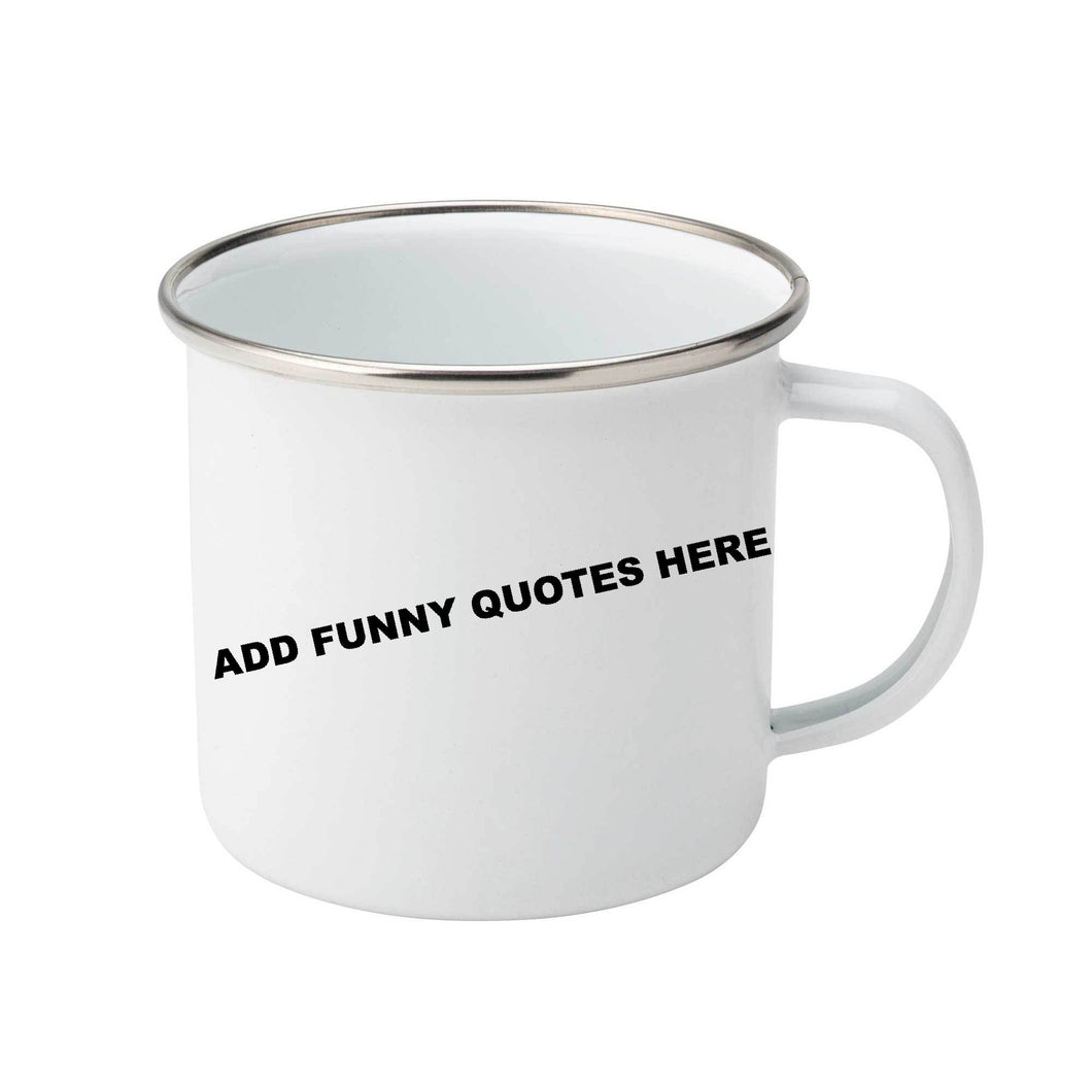 Personalized Enamel Mugs - Add Your Own Design, Logo or Picture
