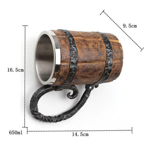 Wooden Barrel & Stainless Steel Tankard | Your Magic Mug