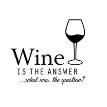 Wine is the Answer... What Was the Question Wall Sticker