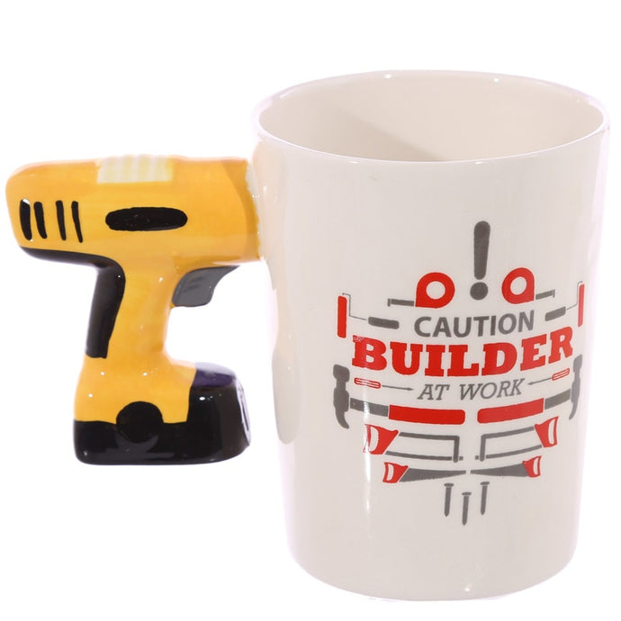 Caution: Builder At Work! Funny Electric Drill mug | Your Magic Mug