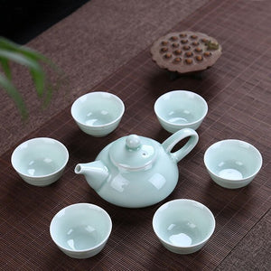 Chinese Celadon Tea Sets - 7 Pieces | Your Magic Mug