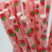 Strawberry Paper Straws 25pcs/lot