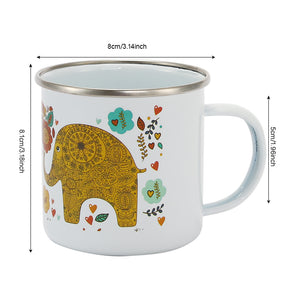 Cute Elephant Enamel Mug