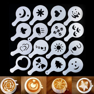Coffee Art Stencils - 16 pcs | Your Magic Mug