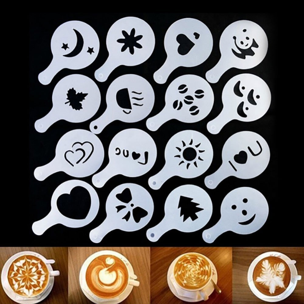 Coffee Art Stencils - 16 pcs | Your Magic Mug