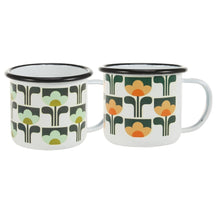 Retro Flower Enamel Mug | Your Magic Mug