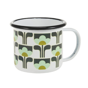 Retro Flower Enamel Mug | Your Magic Mug