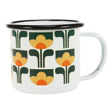 Retro Flower Enamel Mug | Your Magic Mug