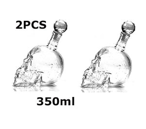 Skull Carafe - Wine Decanter - 2 pieces