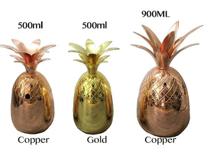 Metallic Pineapple Tumblers -  3 Colors