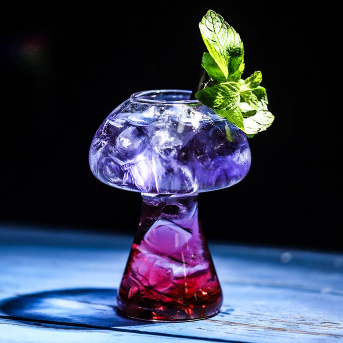 Clear Cocktail Glass Mushroom Shaped - Set of 4 | Your Magic Mug